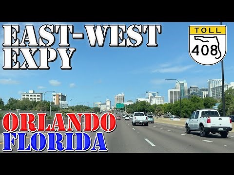 FL-408 West - East-West Expressway - Orlando - Florida - 4K Highway Drive