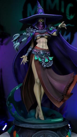 Mimic Hobby on Instagram: "Hecate from Hades 2. This model is from our August classes. Thanks to all our students who joined us 🫶🏻 Model from @h3llcreator (sculpted by @graykolori) Printed on @phrozen3d mini 8k, mighty 12k and mega 8k Using @chitu_systems Conjure Resin Painted with @goldenpaints so flat range Using @gaahleri_official airbrushes #modelpainting #3dprintedfigures #statuecollectors #statuepainting #hades #hadesgame #hadesgamefanart #hecate"