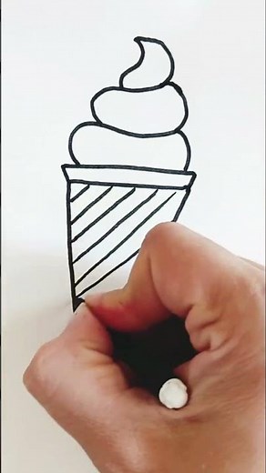 How to Draw an Ice Cream Cone | Easy Drawing for Kids