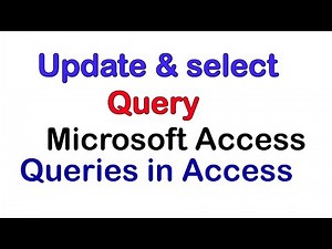 Update Query and Select query in Microsoft Access‪@COMPUTEREXCELSOLUTION‬
