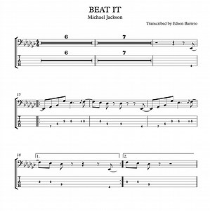 BEAT IT (Michael Jackson) Bass Score & Tab Lesson - Edson Renato Vitti Barreto | Hotmart