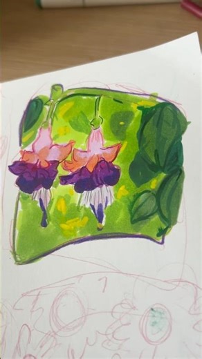 Exotic flowers 💐. #fypyoutube #art #drawingprocess #flowers #markerart #artist