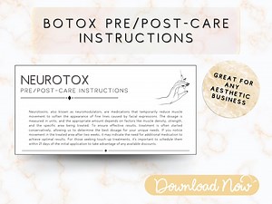Botox Pre/post Care Instructions: Med Spa Injectable Guide (digital Download) - Etsy UK