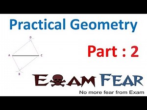 Maths Practical Geometry part 2 (Quadrilateral with 4 sides & 1 diagonal) CBSE Class 8 Mathematics
