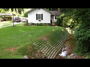 Stream Bank Restoration in Marietta GA Using Flexamat Vegetated Erosion Control Concrete Block Rolls