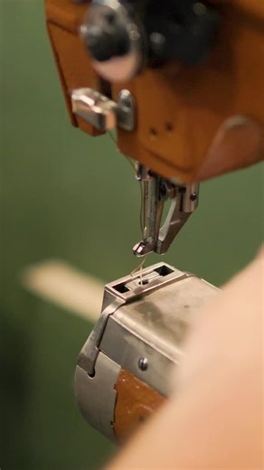 Listen to the making of our newest limited edition small batch: Leather 5 pocket wallet made from marbled walnut Shell cordovan and natural Italian leather. Our sewing machine is hard at work for this batch! Light brown stitching is the perfect complimentary color for this rare leather color. #stitching #sewing #asmr #sewingmachine #wallet | 80Proof Goods