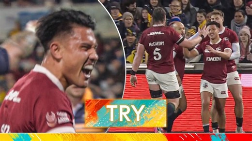 British and Irish Lions finish first-half strong as Marcus Smith over the try line to extend the lead