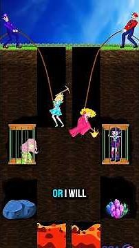 Princess Peach & Rosalina are looking for Diamonds 💎 Good Princess will have a Good Ending