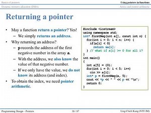 「程式設計」第八講：Pointers 4