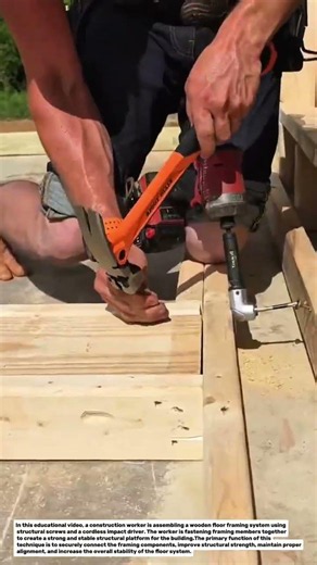 Fast Floor Framing Assembly Technique | Strong Wooden Structure Installation with Structural Screws.
