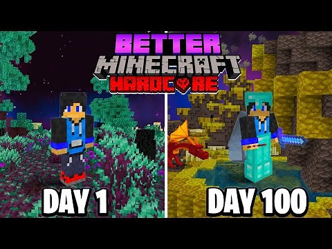 I Survived 100 Days in Better Minecraft in Minecraft Hardcore (Hindi)