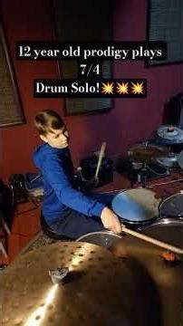 12 year old Prodigy plays 7/4 drum solo!💥💥💥 #drums #drummer #drumsolo #talented #Prodigy