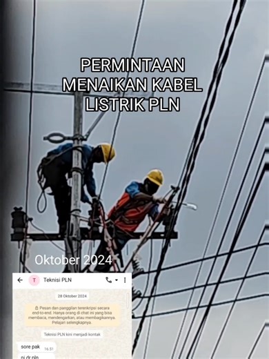 Pemasangan Kabel Listrik PLN yang Tinggi