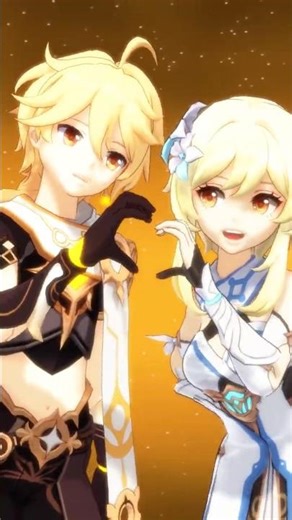 【原神MMD】discopled【旅人(Aether Geo&Lumine Anemo)】 #mmd原神 #genshinimpact