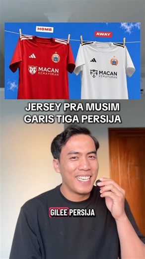 Jersey Garis Tiga Persija untuk Pra Musim🔥 #persija #ligaindonesia #jakmania