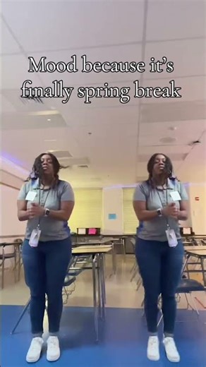 FINALLY Spring Break 💃🏾 #springbreak #teacher #highschool #teachersoftiktok #dance