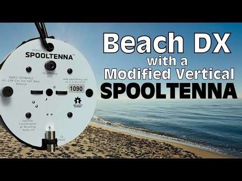 Beach DX with a Modified Vertical Spooltenna