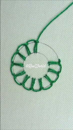 💚🥰New and easy circle stitch embroidery pattern💥🥰
