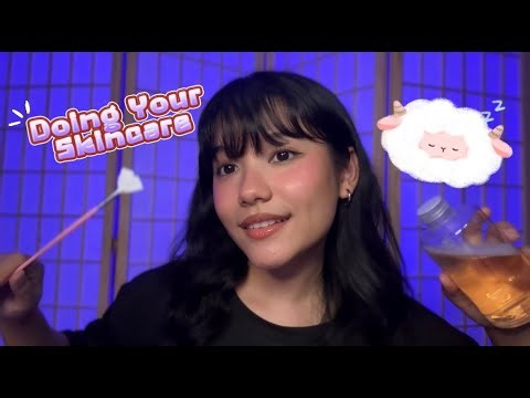 ASMR Doing Your Skincare (Personal Attention, Face Brushing, Relaxing Sounds) 💤