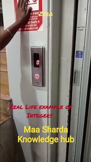 Real life example of Integer number by using an elevator