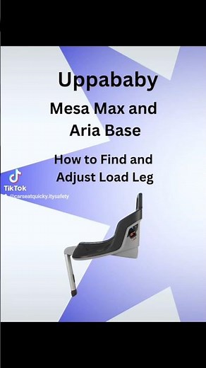 Find and Adjust Load Leg, Uppababy Mesa Max and Aria Base