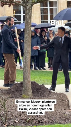 Emmanuel Macron plante un arbre en hommage à Ilan Halimi, 20 ans après son assassinat. | Brut