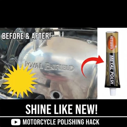 How to use autosol metal polish 👏| Quick tutorial | #shorts #royalenfield #viral #edit #bikelover