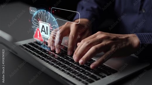 AI interface showing prompt error warning and system alert. AI prompt failure can lead to incorrect output or hallucination. Managing AI prompt error is crucial in safe AI deployment. Muxer