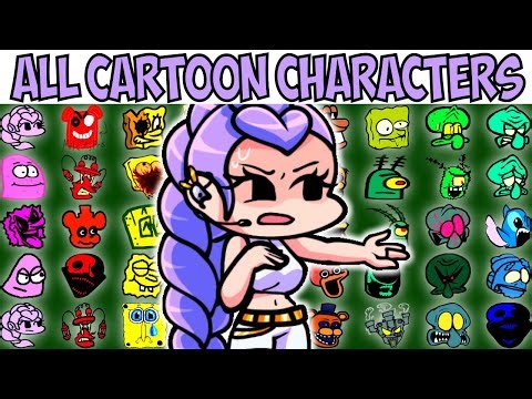 ALL CARTOON CHARACTERS | FNF Character Test | Gameplay VS Playground