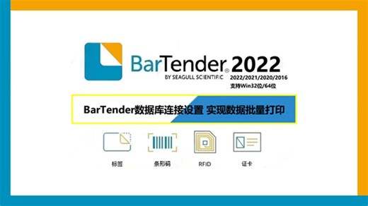 bartender数据库链接设置，实现批量数据批量打印