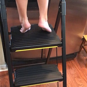 I got the new Gorilla Ladders 3-step ladder from the The Home Depot #sponsored the other day. What better way to put a 10-year-Old to work? Climb up that secure 300-lb capacity ladder and clean the top of that fridge. Just $39.95 from #homedepot and lifetime warranty. #thdprospective #shop #shoplife | Shop Tool Reviews | Facebook