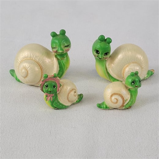 Josef Originals Snail Family Vintage Anthropomorphic Ceramic Figurines Japan - Etsy