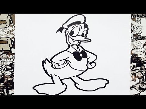 How to draw donald duck step by step | How To Draw Donald Duck | how to design duck donald