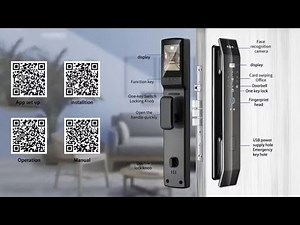 XSDTS 3D Face Smart Door Lock Tuya Configuration and Operation