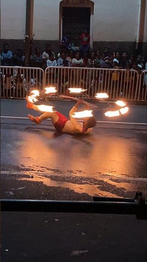 Fearless Fire Dancer! Unbelievable Fireball Performance 😱🔥