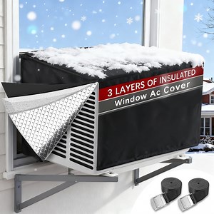 Window Air Conditioner Covers for Outside Unit for Winter Insulation,3 Layers Insulation Waterproof & Windfroof AC Covers for Outside Window Units - Walmart.com