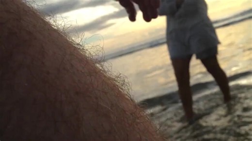 Public swelling CFNM beach encounter between lady and male exhibitionist