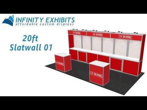 20ft Slatwall Display 01 - Infinity Exhibits