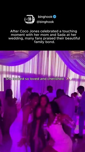 coco jones sharing a joyful moment with her mom and sada during her wedding