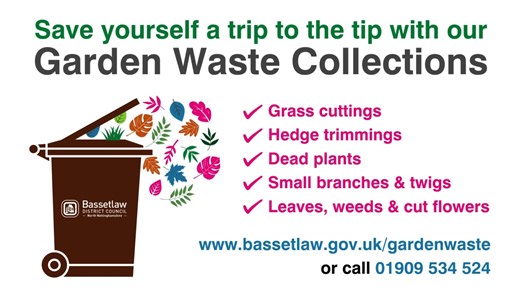 The 2024 season of our garden waste collection service is underway, allowing Bassetlaw residents to recycle even more of their waste. 😁 You can use your brown garden waste bin to recycle the following: ♻️ Grass cuttings, ♻️ Hedge trimmings, ♻️ Leaves, ♻️ Small branches, ♻️ Twigs, ♻️ Dead plants, ♻️ Weeds, ♻️ And cut flowers. You can find out more about our garden waste service, sign-up, or re-subscribe on our website: www.bassetlaw.gov.uk/gardenwaste 🌐 | Bassetlaw District Council