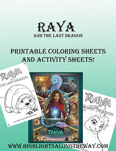Raya and the Last Dragon printable coloring pages and review!