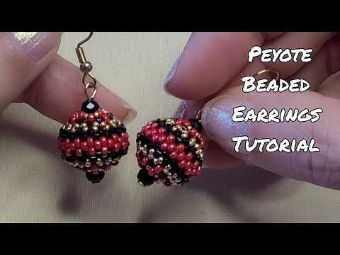 DIY Beaded Peyote stitch Earrings Tutorial 🌹
