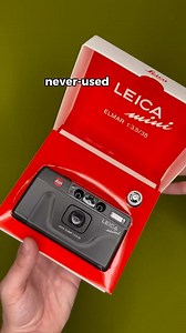 Blue Moon Camera and Machine on Instagram: "What’s inside this little Leica Box? To our surprise, it’s a brand new, never-used Leica Mini from 1991. Today we’ll load it with its first ever roll of film and take a closer look at this Mini Leica from the early 90s, let’s get started. It’s always fun to see how cameras came new from the factory — this one even has its original battery in the box, which we won’t be using today. The Leica Mini is a very simple camera, but its fixed 35mm f3.5 Elmar le