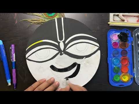Easy Krishna Painting 🎨 | Krishna Face Painting Easy