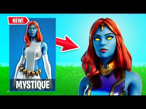 NEW MYSTIQUE Skin Gameplay in FORTNITE! (Built-in Emote Shapeshifter, All Styles & More)