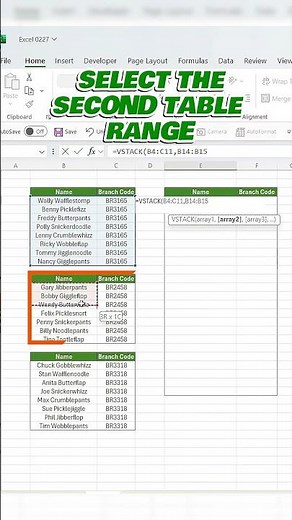 How to Use VSTACK in Excel to Stack Data Fast