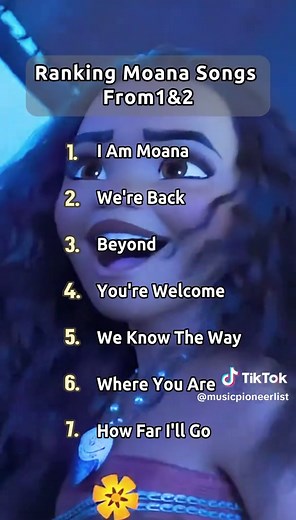 Ranking MOANA SONGS from 1&2 #Disney #moana #moana2#songs #music #fyp #ranking #letitshine #austinandally #camprock #startruck