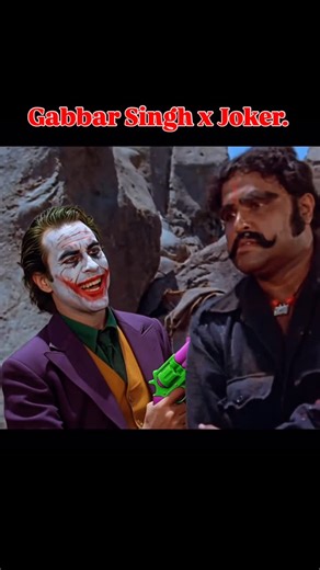 Rahul Nanda on Instagram: "Here is a collab you never expected. Two of my favorite supervillains in cinema do a swap. What if the iconic Gabbar Singh from Sholay was replaced by the Joker from The Dark Knight? I used my skill in AI filmmaking to do this swap. Thank you, 2025, for making such a moment happen, where I can put my favorite supervillains from different eras into my favorite films. Hope you like it. Comment imagine art to the link to the secret website I use to make such ai generated 
