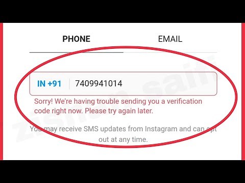 Instagram Fix Sorry! We're having trouble sending you a Verification Code right now. problem solve