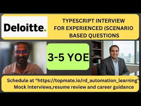 TypeScript Mock Interview 2026 | Coding + OOP + Scenario Based Questions
